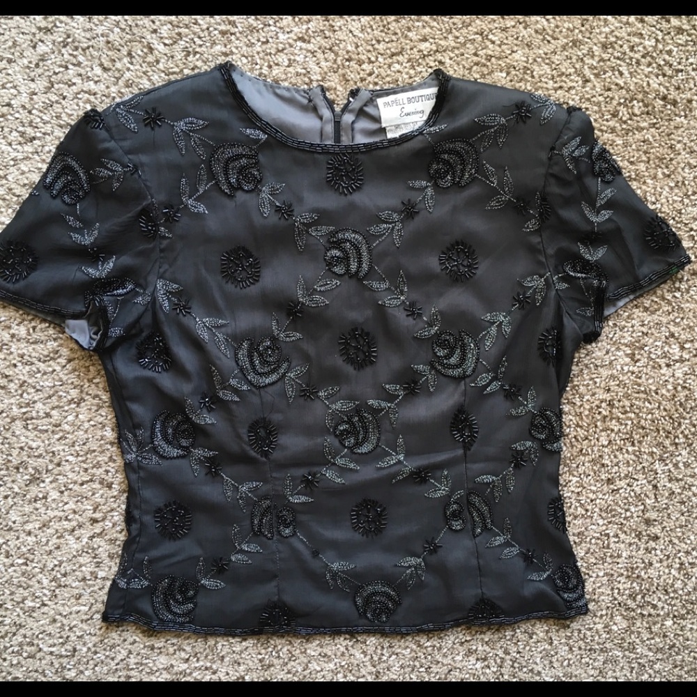 Silk beaded blouse